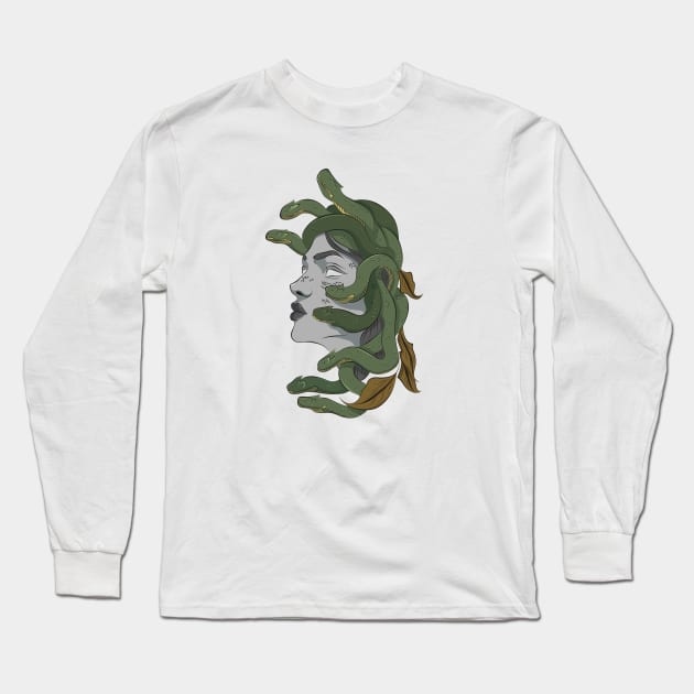 Medusa Long Sleeve T-Shirt by hotzelda
